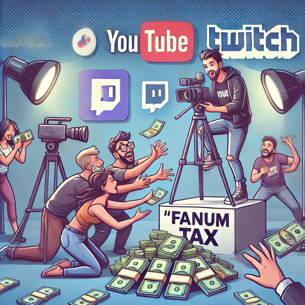 Visual representation of Fanum Tax meme