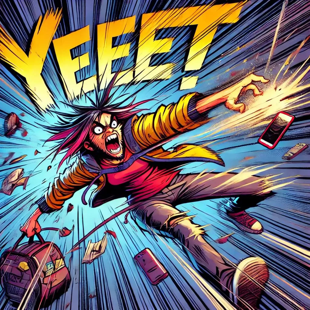 Visual representation of yeet