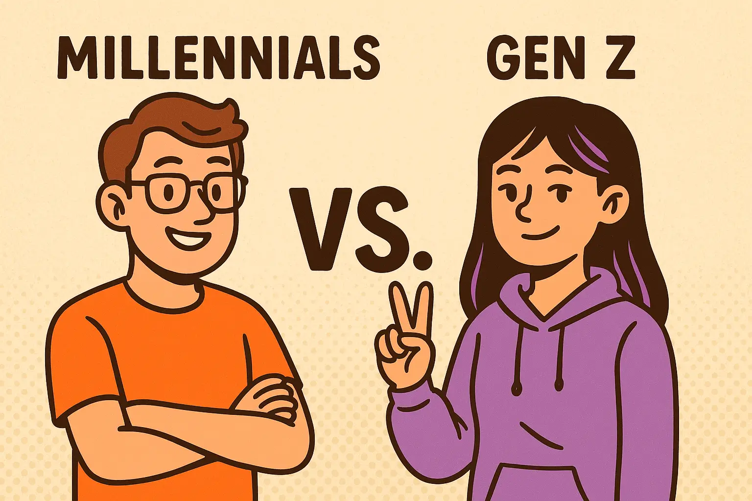 Visual representation of different generations